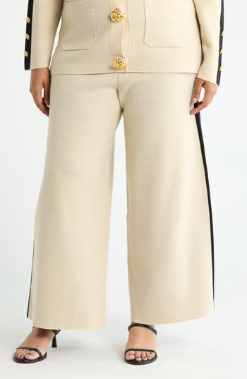 By Design Side Stripe Pull-on Pants In White