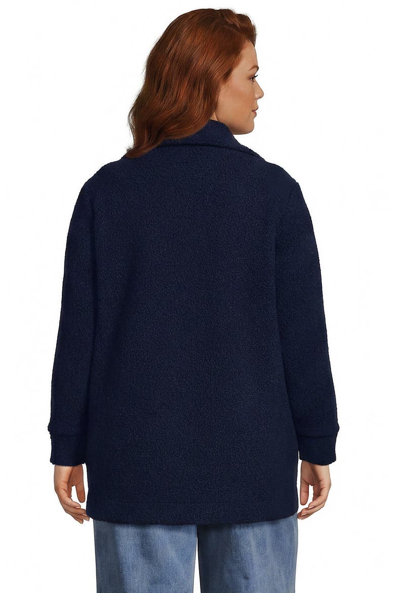 Boucle Fleece Coat, Alternate, color, Radiant Navy