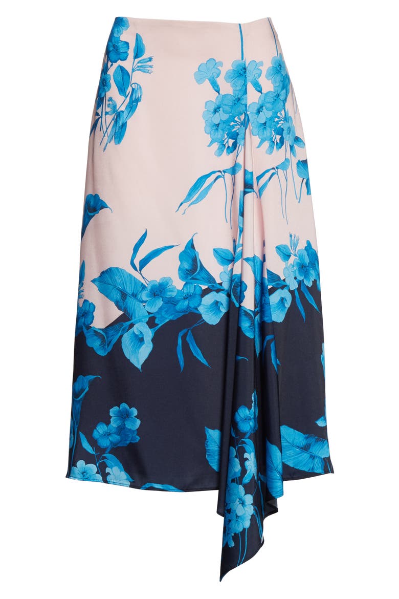 Nemea Fantasia Floral Asymmetrical Skirt, Alternate, color, LIGHT PINK