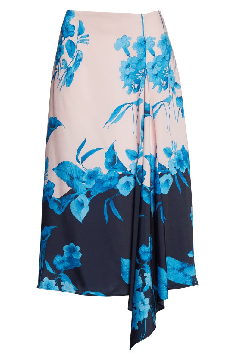Ted Baker London Nemea Fantasia Floral Asymmetrical Skirt, Alternate, color, 