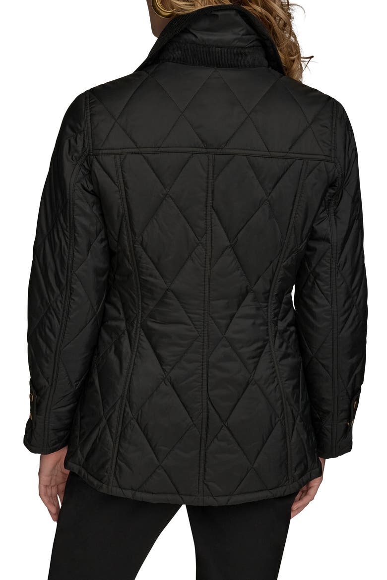 Water Resistant Quilted Barn Jacket, Alternate, color, BLACK
