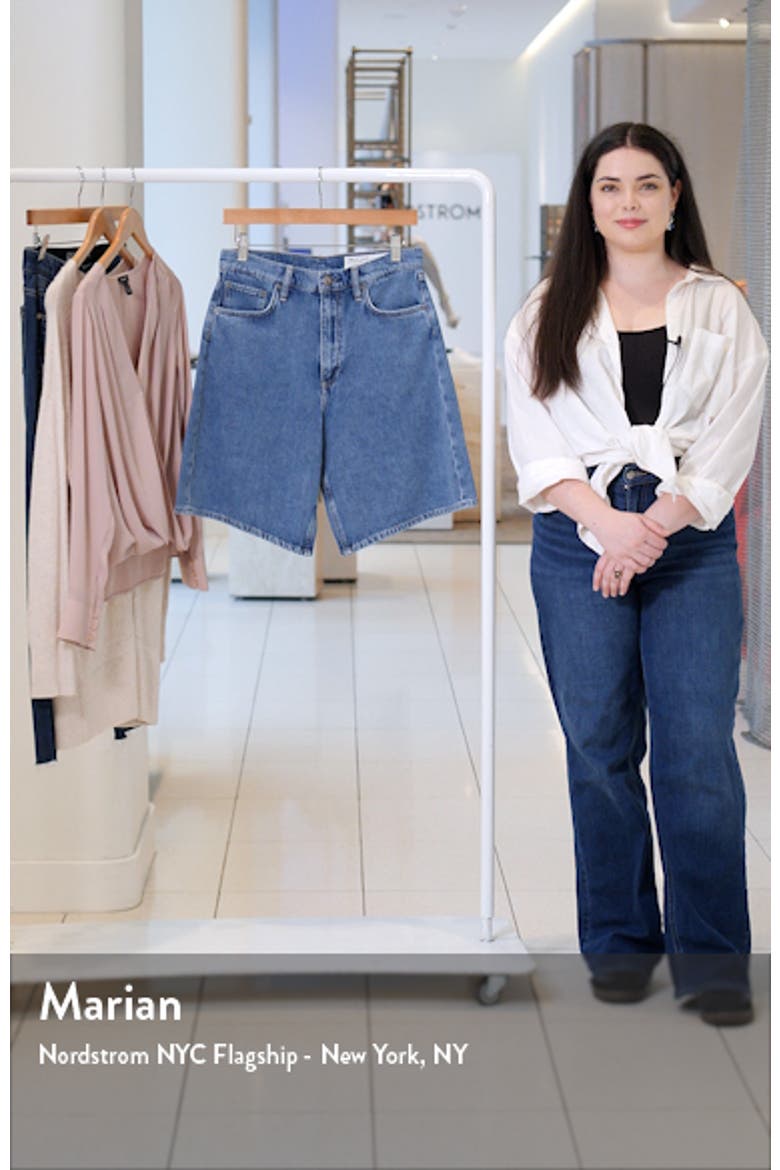 Mckenna High Waist Denim Bermuda Shorts video