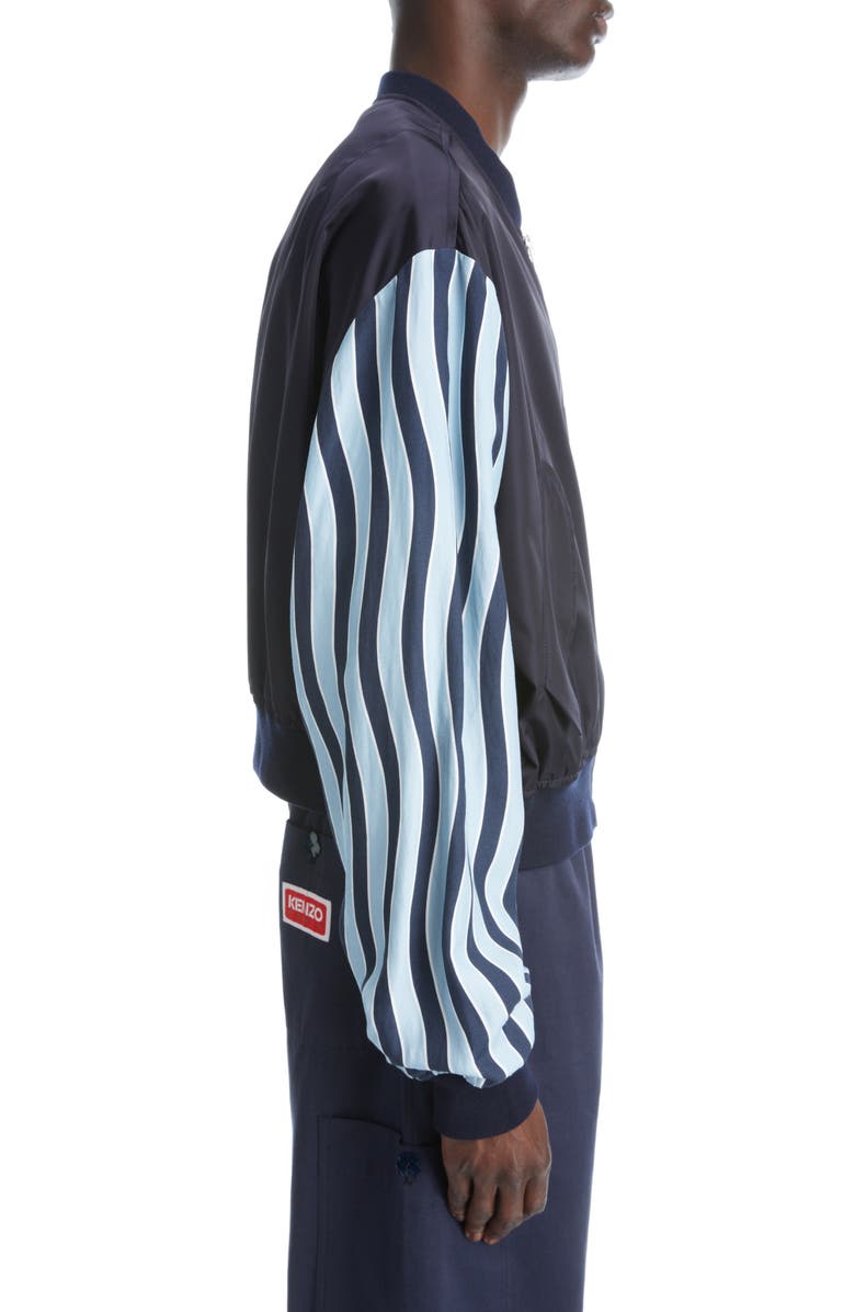 KENZO Wavy Stripes Bomber Jacket, Alternate, color,