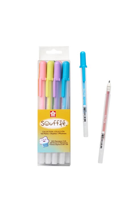 3D Souffle Pen, Opaque White and Pastel Colors, 16 Pack