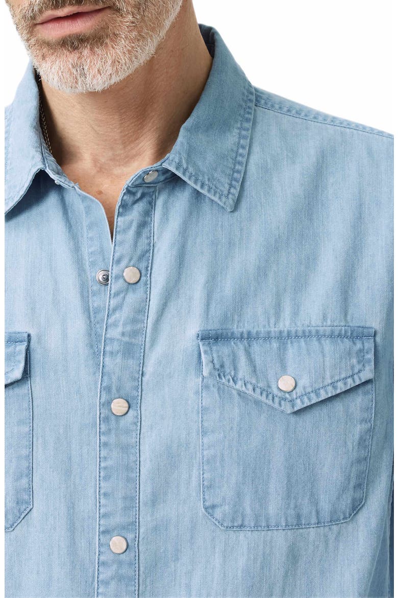 Marshall Coated Western Snap-Up Shirt, Alternate, color, DENIM HEATHER