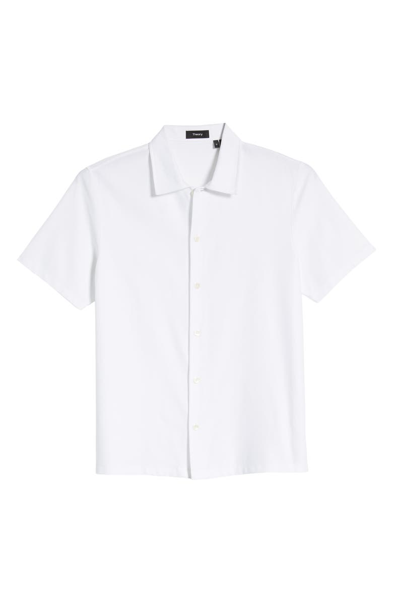Theory Isak Short Sleeve Button Up Knit Shirt, Alternate, color, 