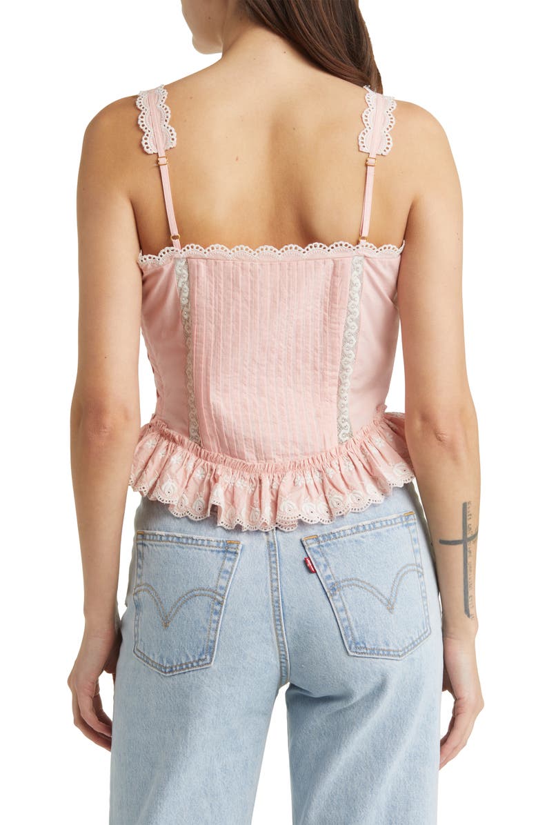 LoveShackFancy Skipper Lace Ruffle Tank, Alternate, color, 