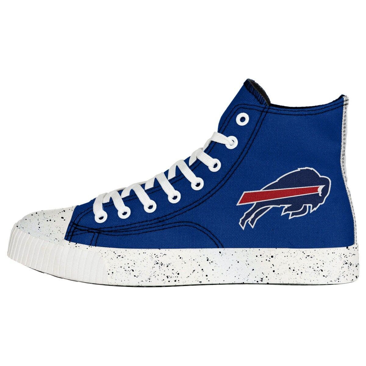 FOCO Men's FOCO Buffalo Bills Paint Splatter High Top Sneakers, Alternate, color, 