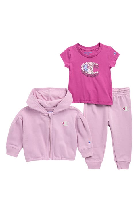 Full Zip Hoodie, T-Shirt & Joggers Set (Baby)