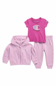 Champion Full Zip Hoodie, T-Shirt & Joggers Set