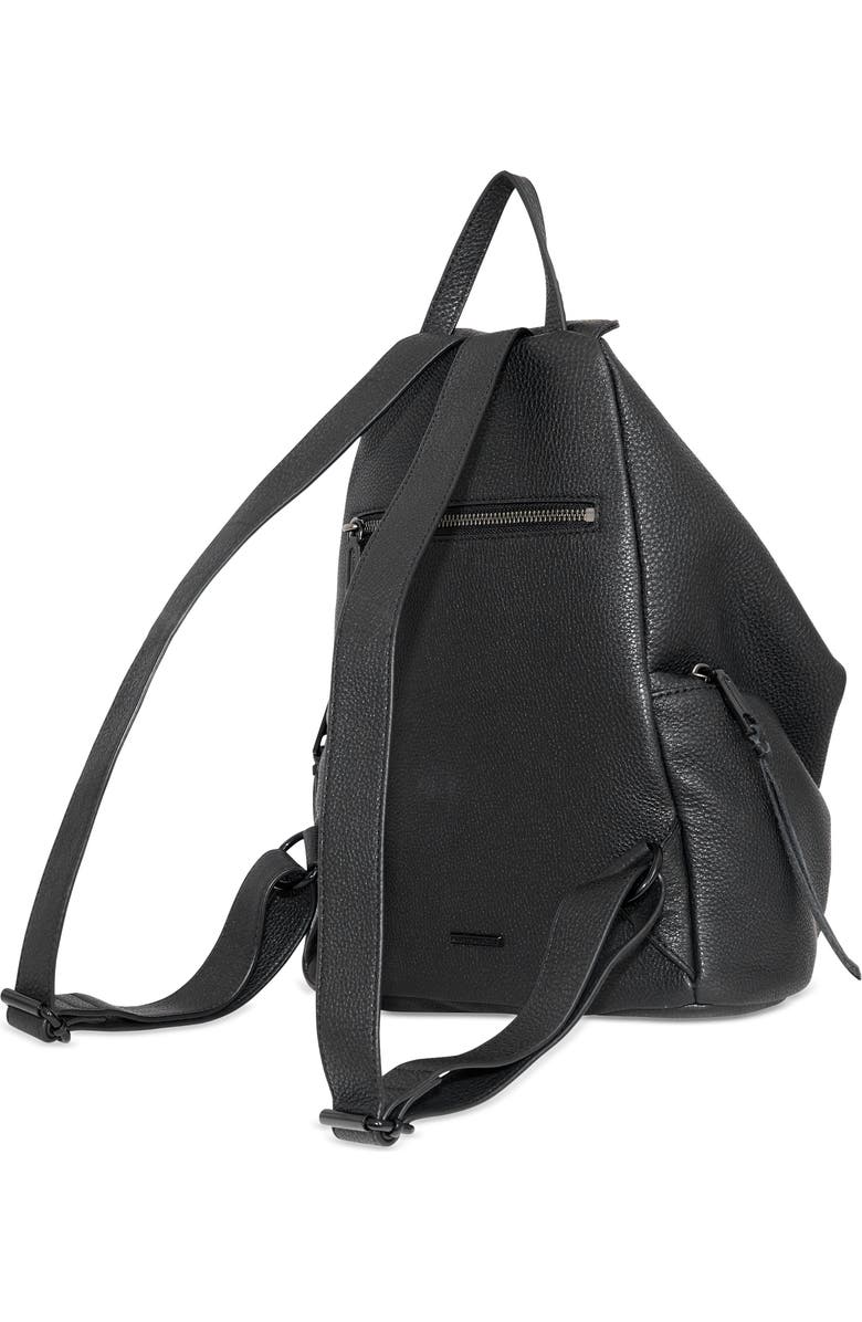Rebecca Minkoff Julian Leather Backpack, Alternate, color, Black