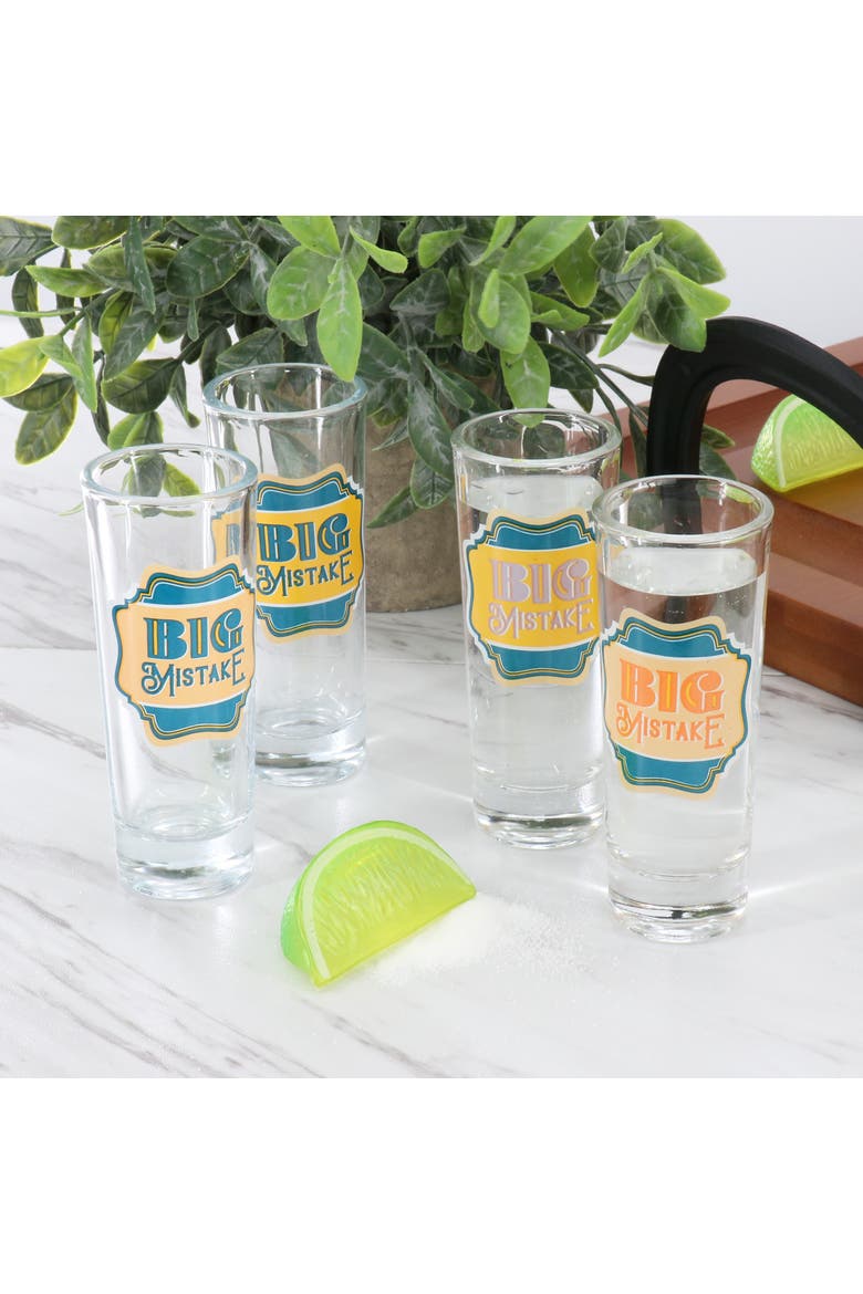 4 Piece 2.2 Ounce Shot Glass Set in Teal, Alternate, color, Blue