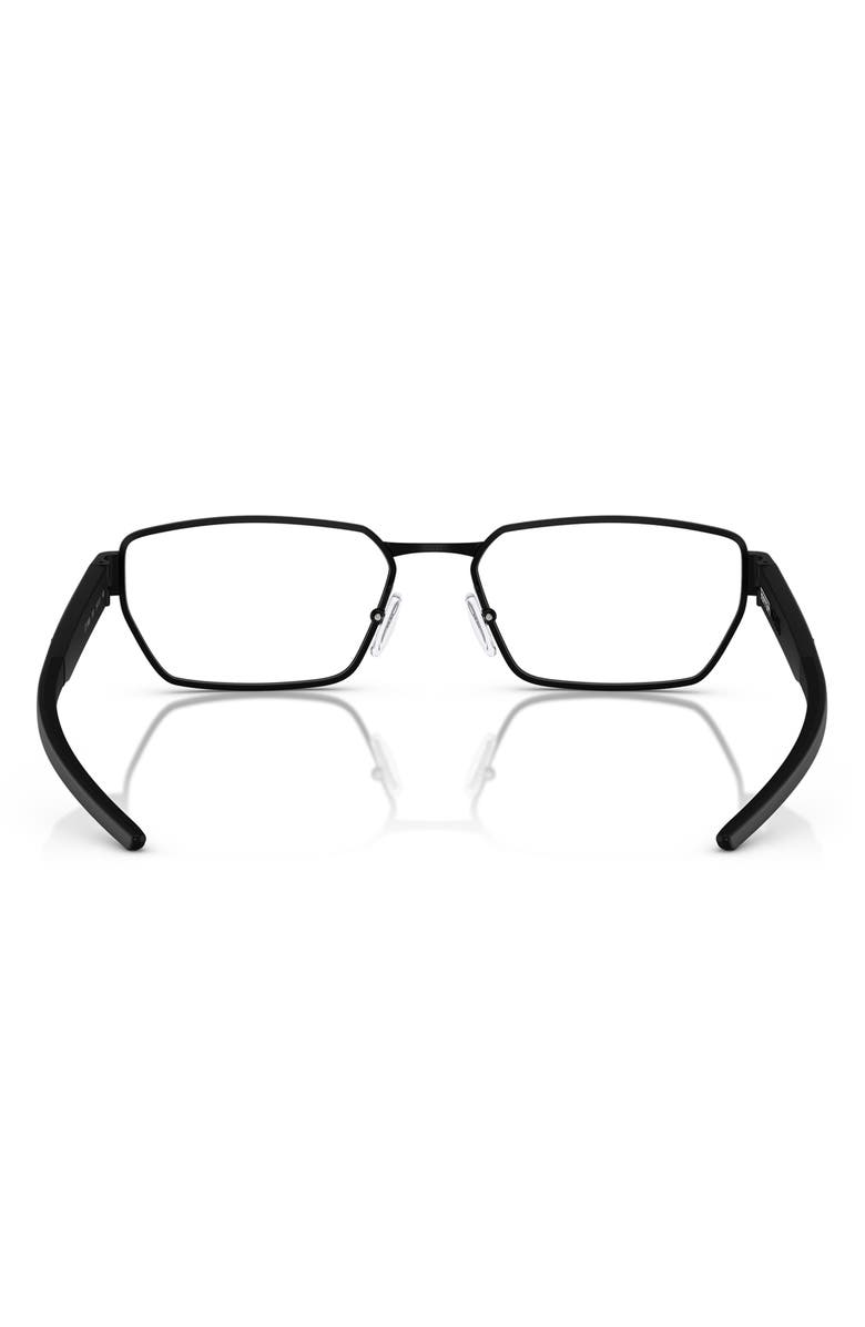 Scuderia Ferrari x Scuderia Ferrari 55mm Irregular Optical Glasses, Alternate, color, Matte Black