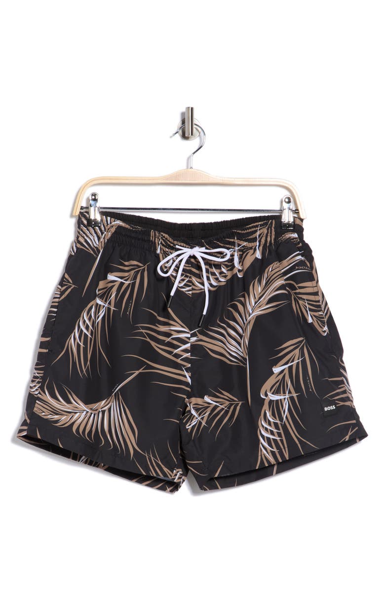 BOSS Piranha Swim Trunks, Alternate, color, Medium Beige