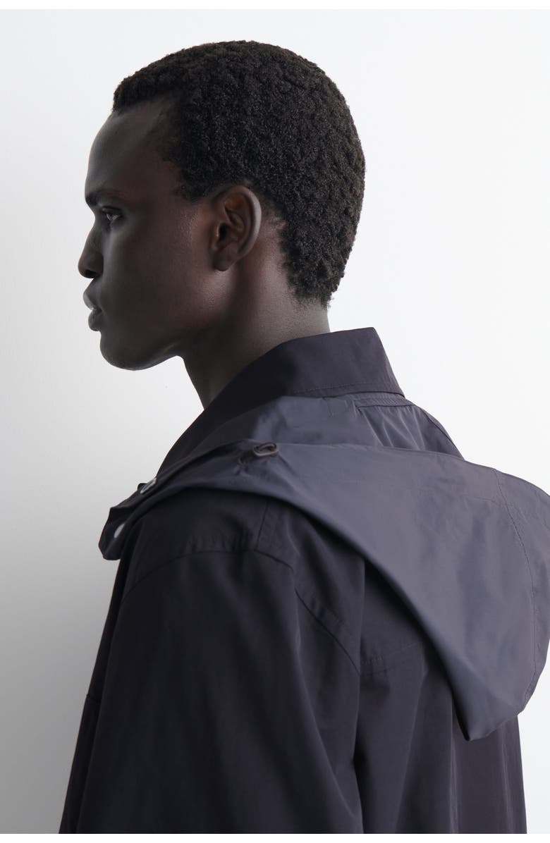 COS Packable-Hood Windbreaker Jacket, Alternate, color, Navy