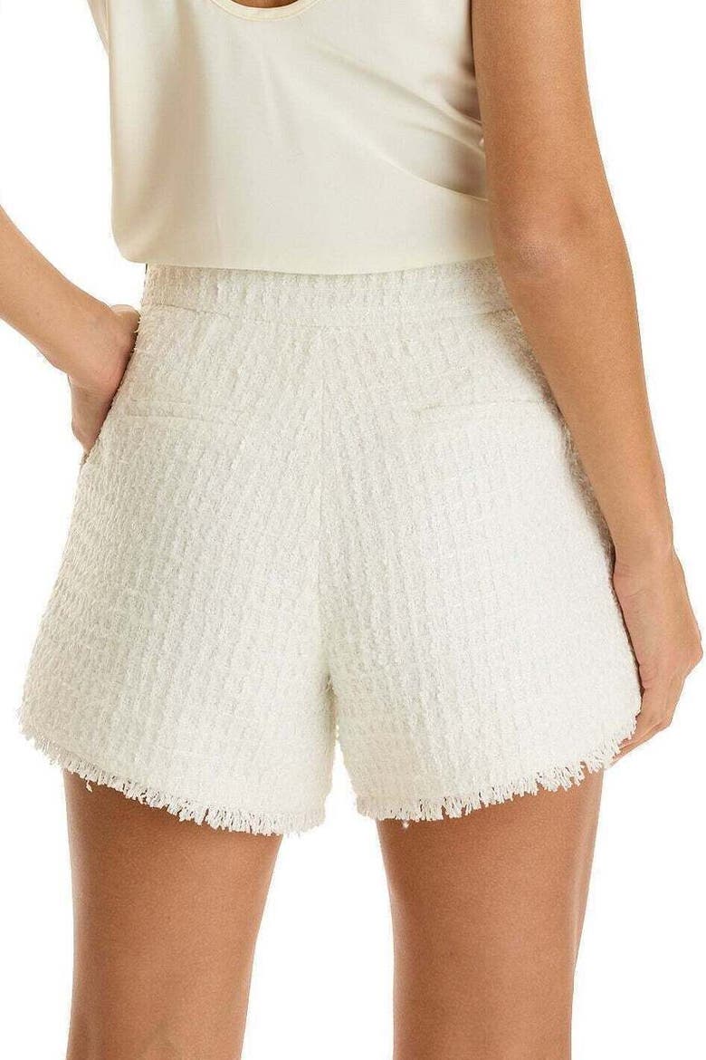 Tamara Tweed Button Shorts, Alternate, color, White