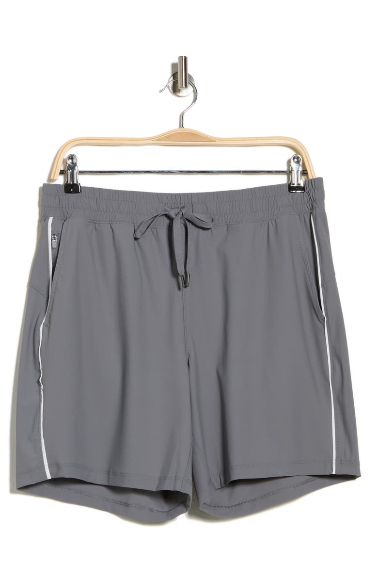 90 DEGREE BY REFLEX 7-Inch Warp Sonic Active Shorts, Alternate, color, Storm Cloud/ White