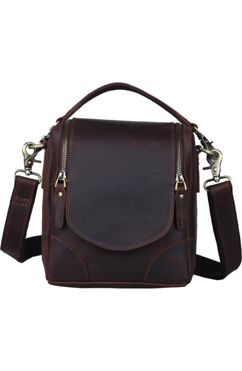 STEEL HORSE LEATHER The Calista | Small Leather Camera Bag - Leather Camera Lens Case, Main, color, Dark Brown
