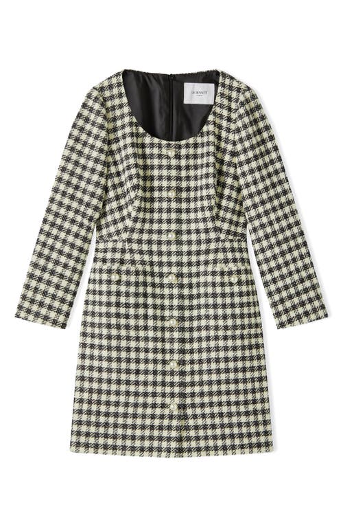 Lk Bennett Keeler Long Sleeve Gingham Tweed Dress In Multi
