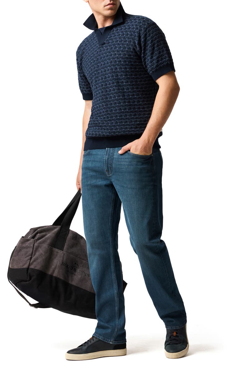 Rodd & Gunn Halken Johnny Collar Polo, Alternate, color, Midnight