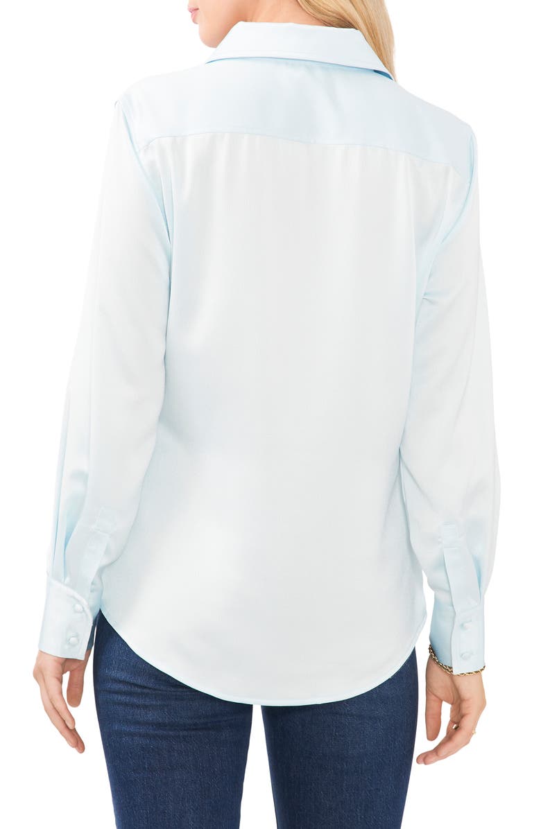 Vince Camuto Spread Collar Button-Up Shirt, Alternate, color, Sea Breeze