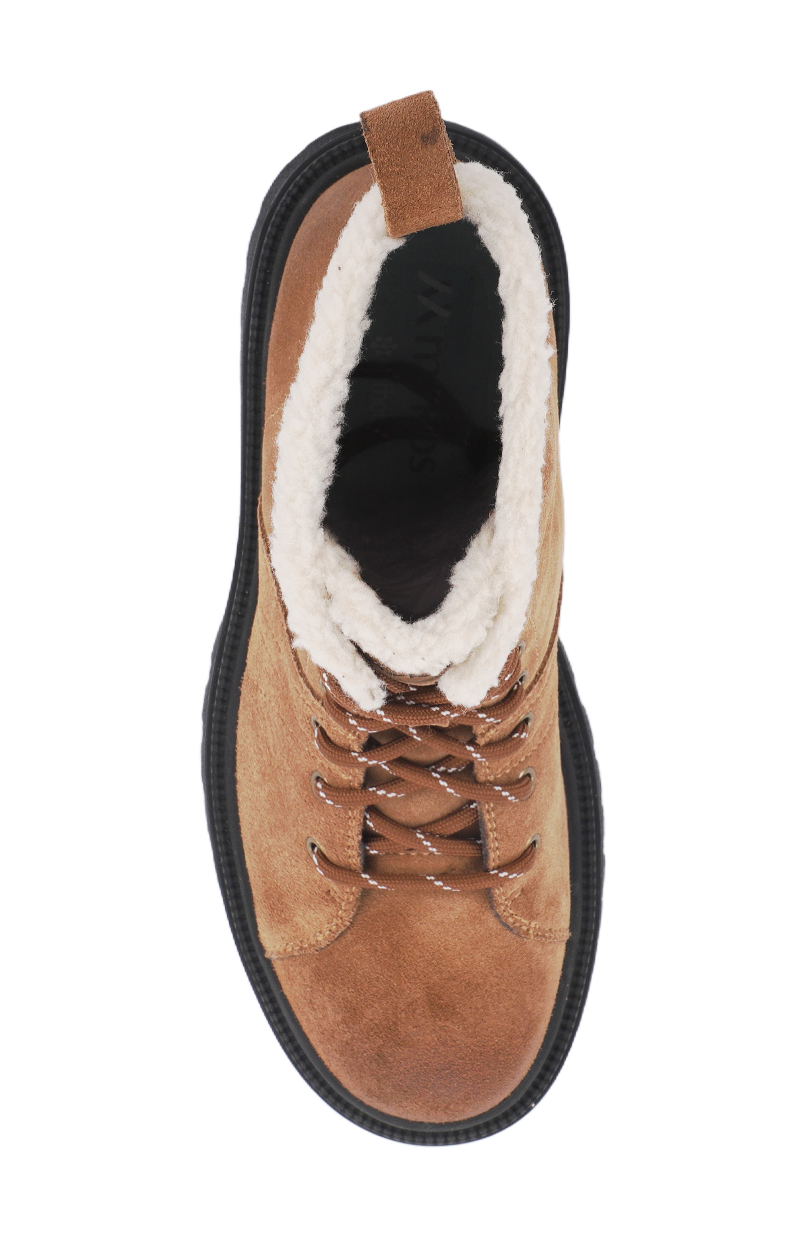 Mykos Suede Fleece Lined Combat Boot, Alternate, color, Brown