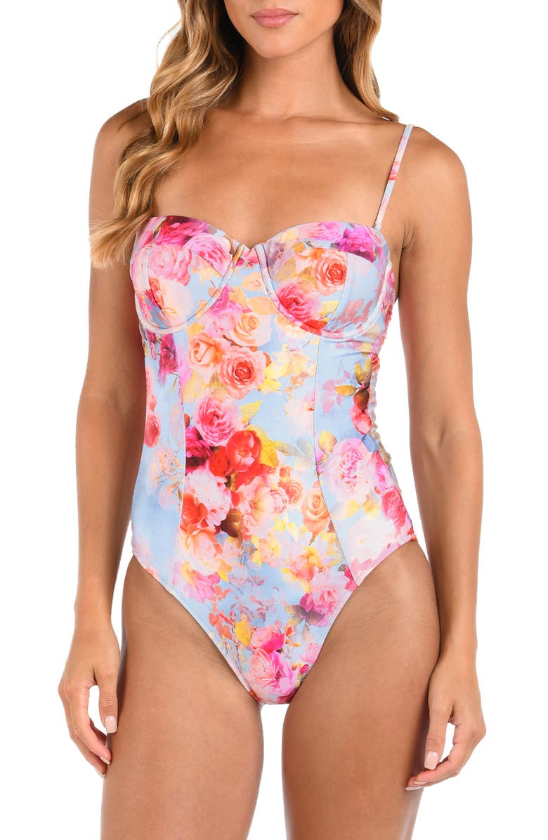 L'AGENCE Amie Soft Clound Underwire One-Piece Swimsuit, Main, color, 