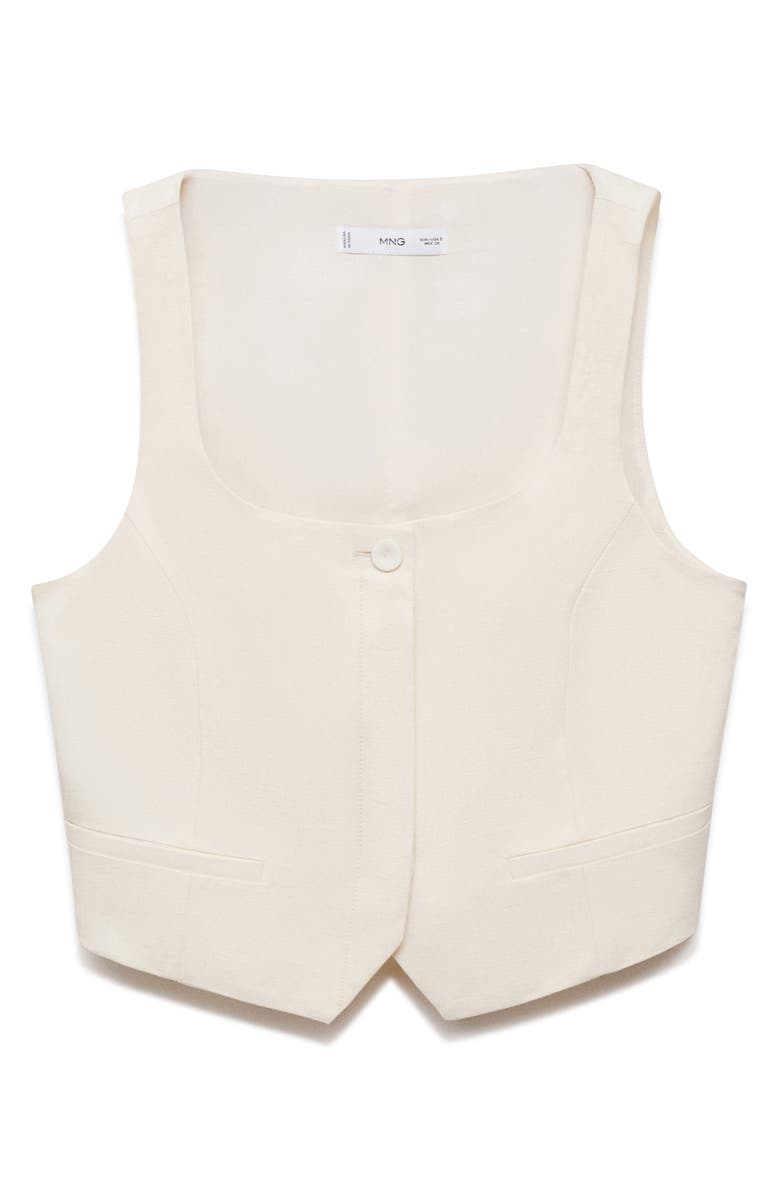 MANGO Suit Vest, Alternate, color, White