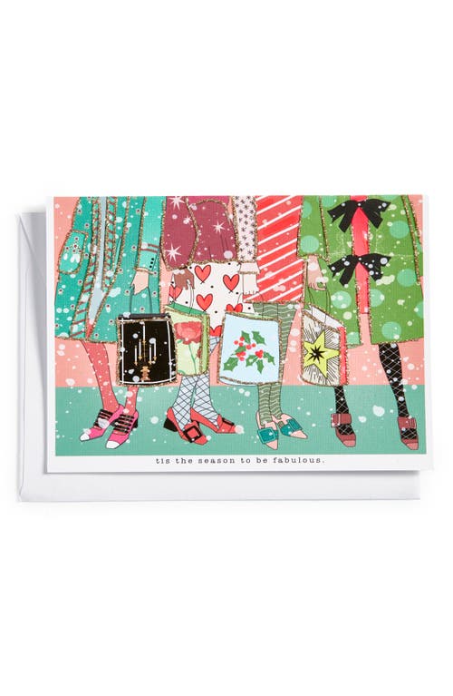 VERRIER HANDCRAFTED Tis The Season Greeting Card in Turquoise  product