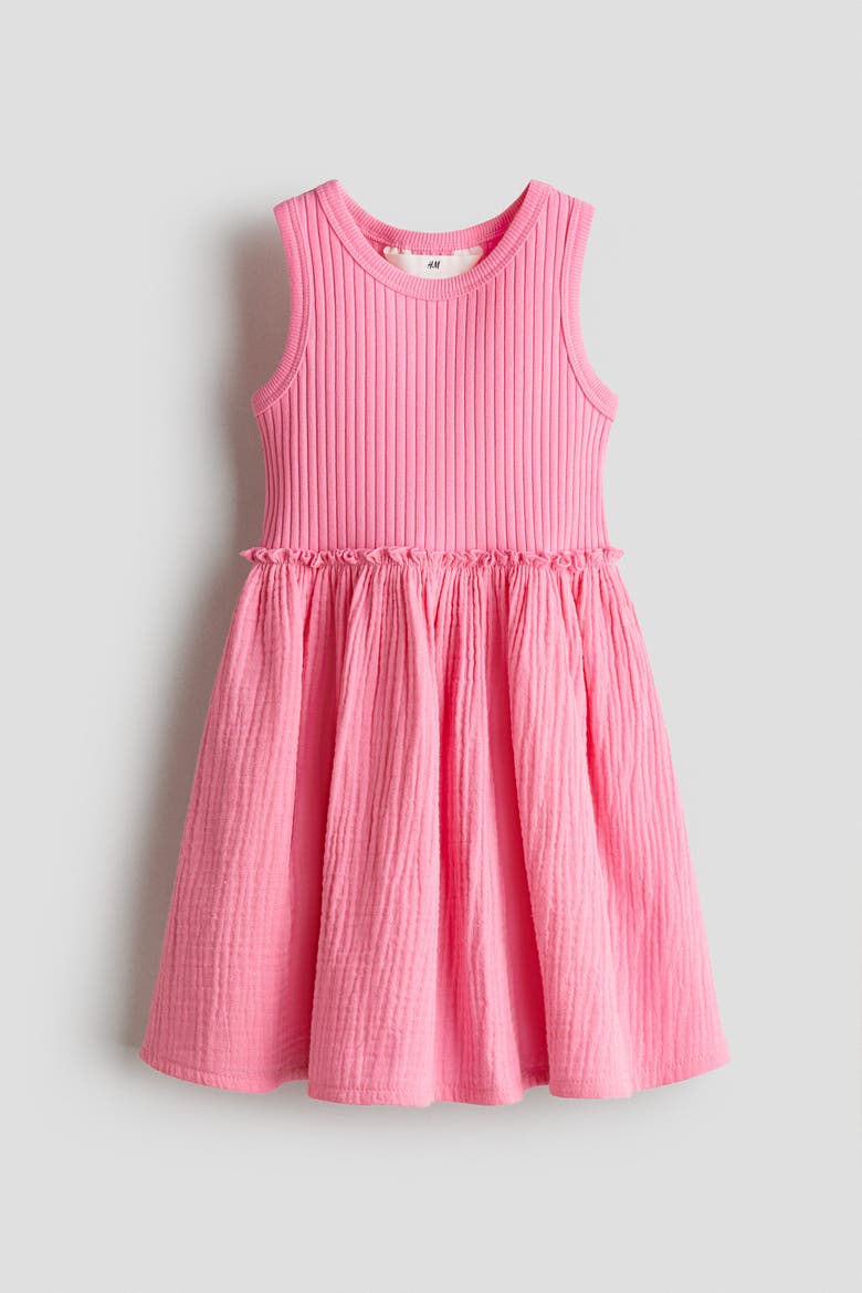 Muslin-skirt Dress, Main, color, Hot pink