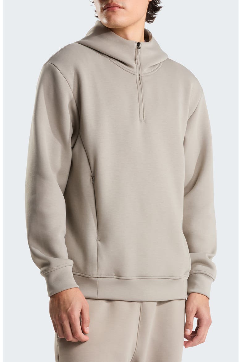 Dynamic Quarter Zip Hoodie, Main, color, STONE SLAB