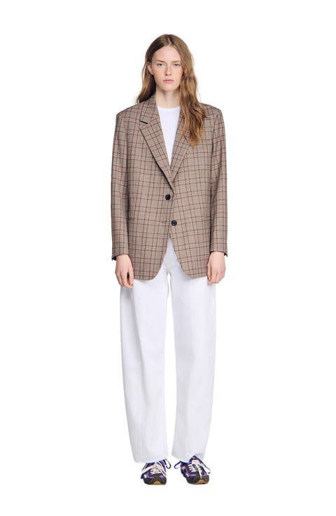 Check suit jacket