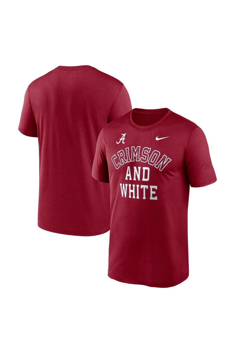 Men's Nike  Crimson Alabama Crimson Tide Primetime Arch Mantra Legend Dri-FIT T-Shirt, Alternate, color, Crimson