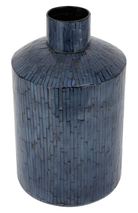 Blue Mother of Pearl Contemporary Vase