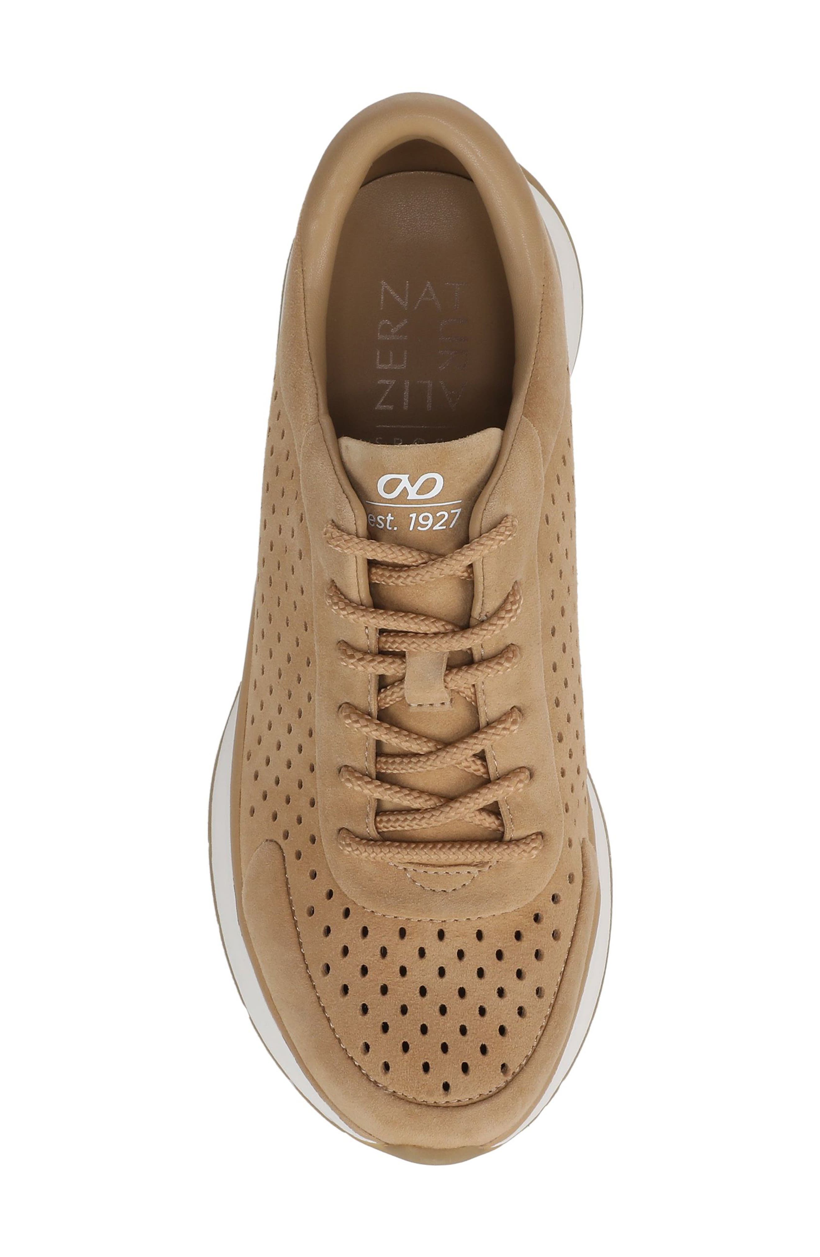 Naturalizer Perforated Sneaker, Alternate, color, Dune Dust Tan