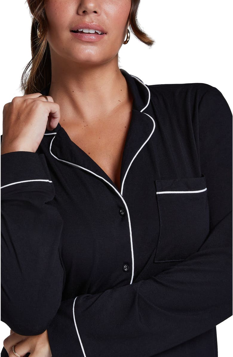 Hunkemöller Essential Jersey Shirtdress, Alternate, color, Black