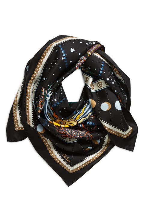 Written in the Stars Silk Square Scarf