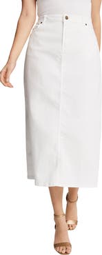 Jessica London True Fit Stretch Denim Midi Skirt