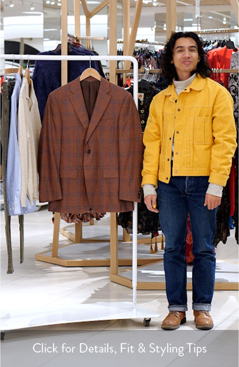 Siena Regular Fit Shadow Check Silk & Cashmere Sport Coat, sales video thumbnail