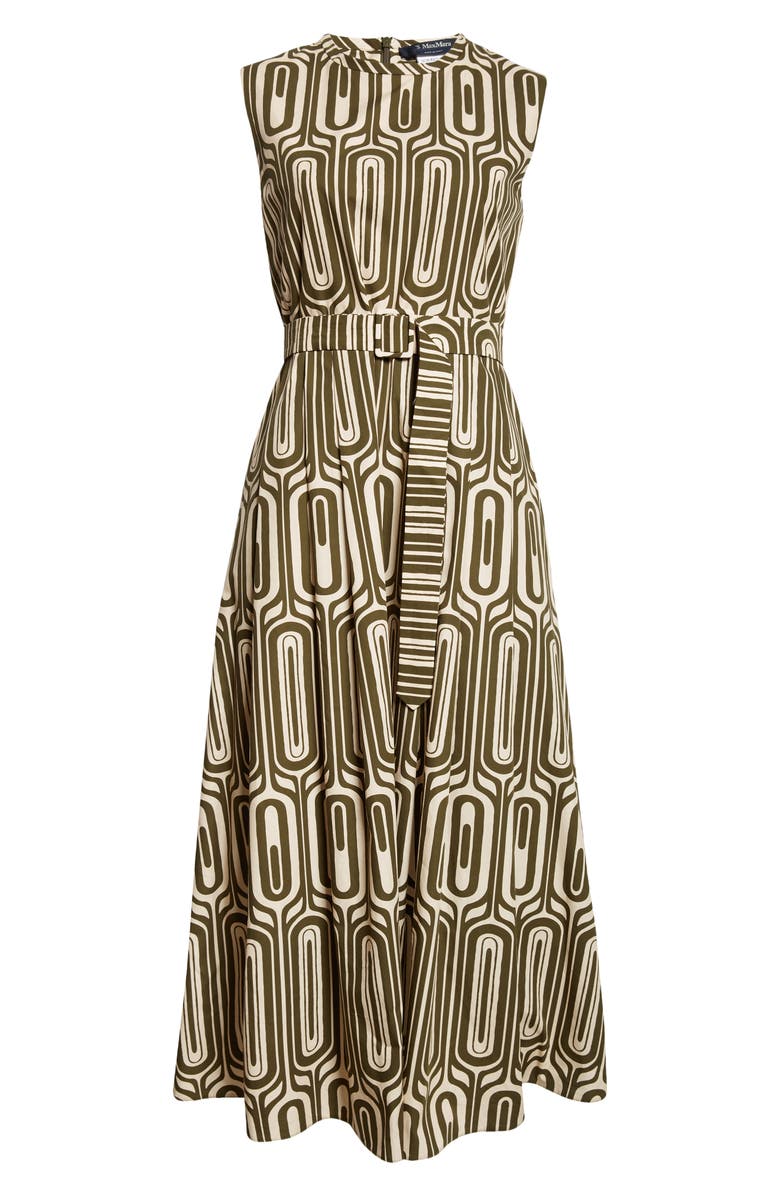 Max Mara Temide Sleeveless Belted Midi Dress, Alternate, color, 