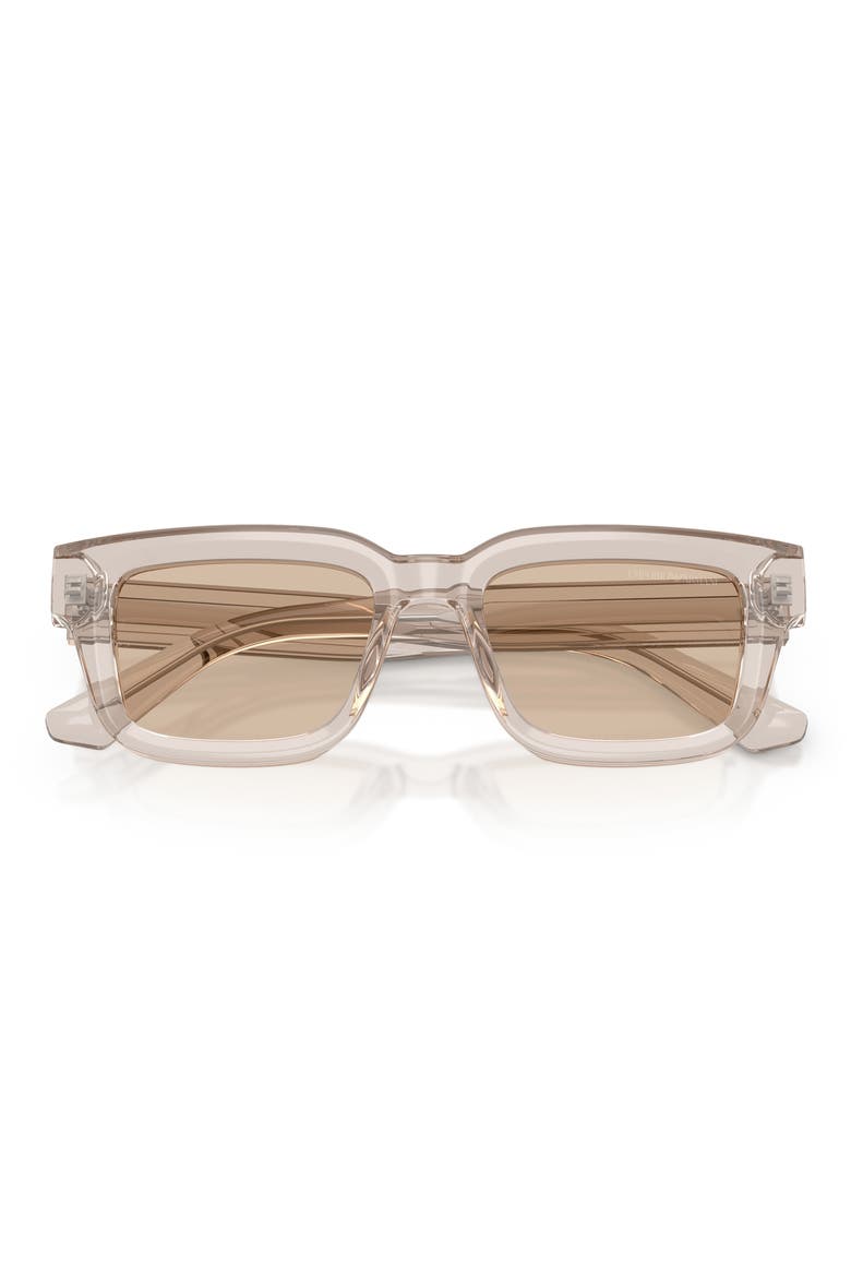 51mm Rectangle Sunglasses, Alternate, color, SHINY TUNDRA BROWN