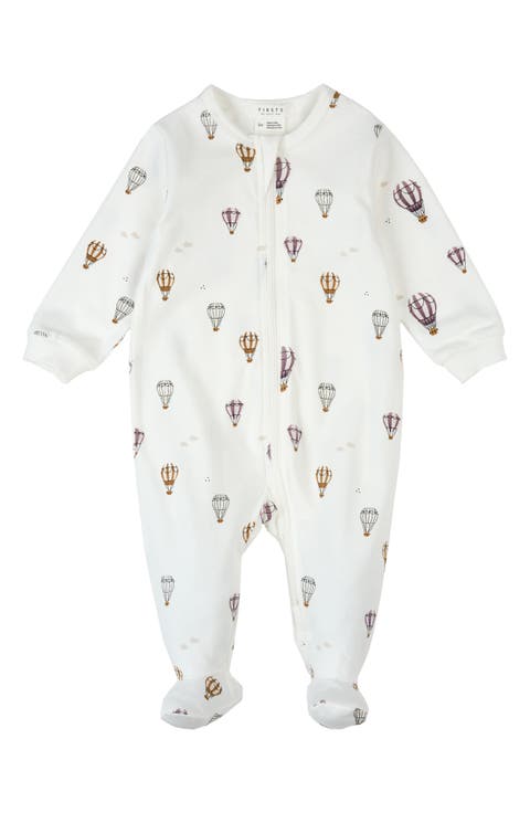Hot Air Balloon Stretch Cotton Footie (Baby)