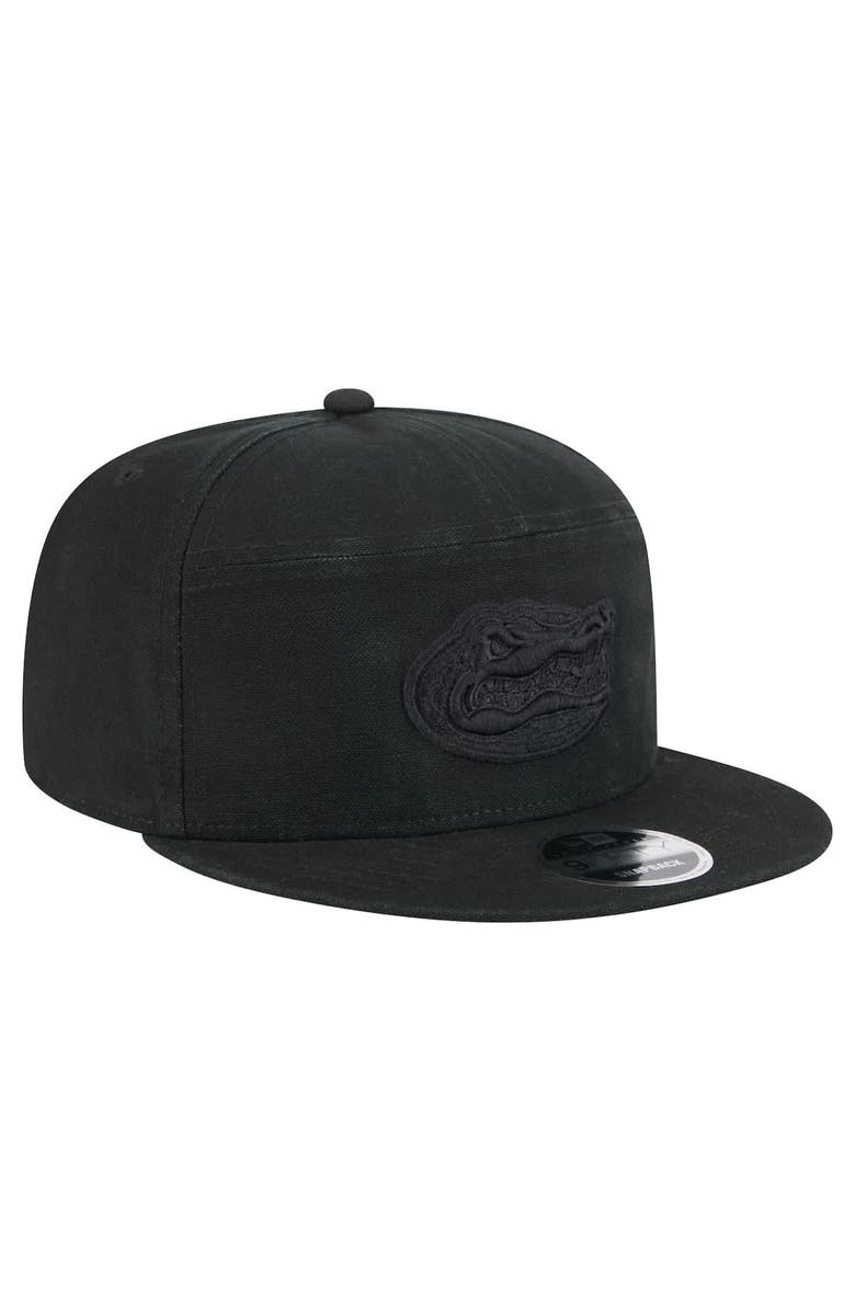 New Era Men's New Era Black Florida Gators Adventure Canvas Split Panel 9FIFTY Snapback Hat, Alternate, color, 