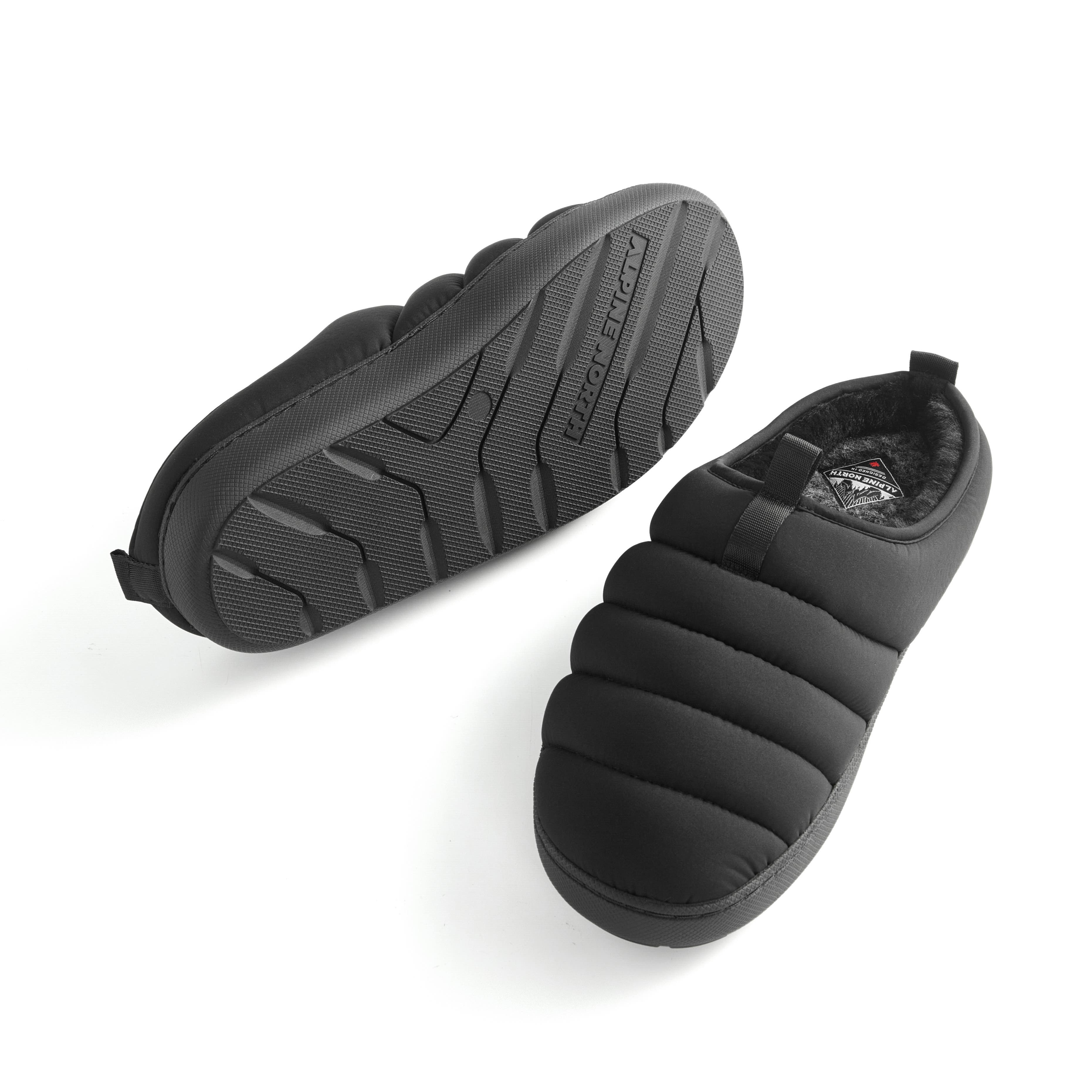 Seaton - Insulated Puffer Slippers, Alternate, color, BLACK