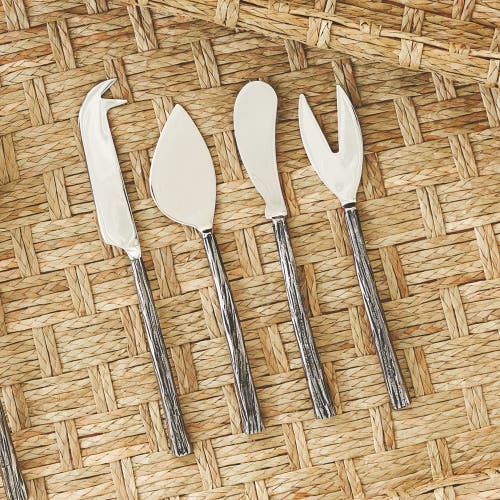 Napa Home & Garden Arwell Cheese Serving Knives Set Of 4 In Silver
