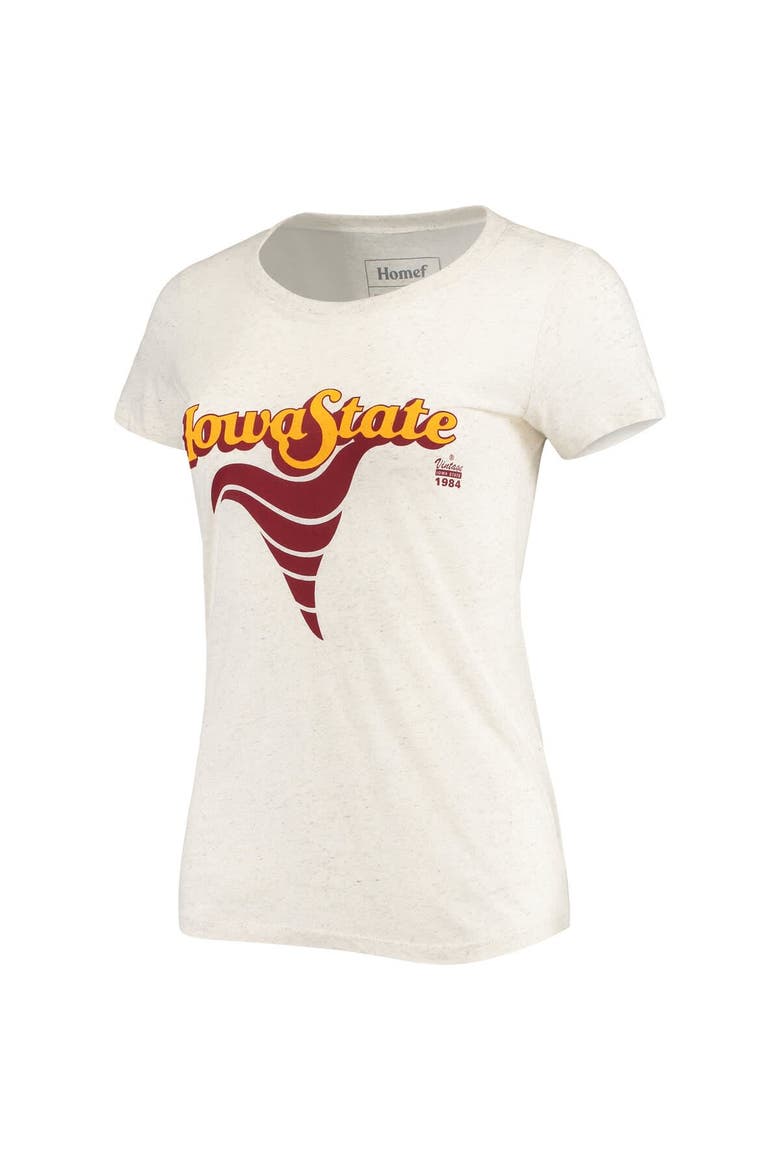 Women's Homefield Ash Iowa State Cyclones Vintage Tri-Blend T-Shirt, Alternate, color, Ash