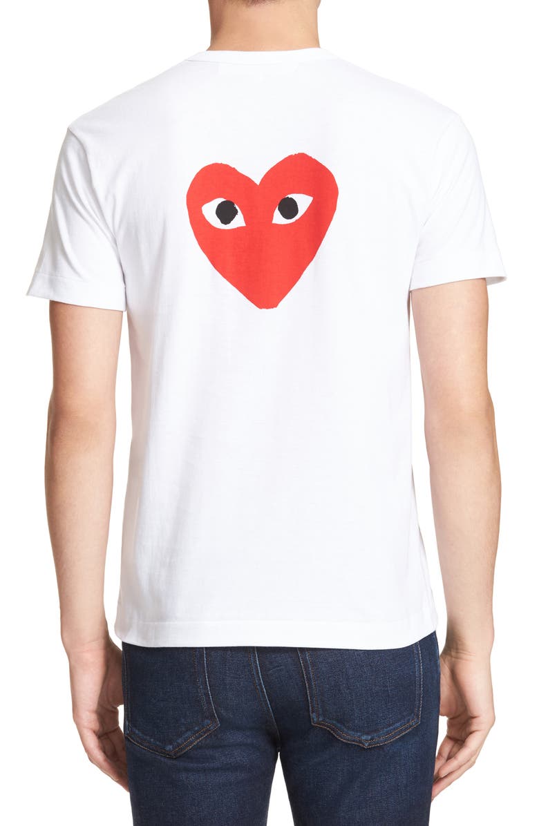 Comme des Garçons PLAY Heart Graphic Tee, Alternate, color, 