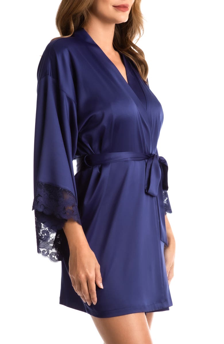 In Bloom by Jonquil Bailey Lace Trim Satin Wrap, Alternate, color, 