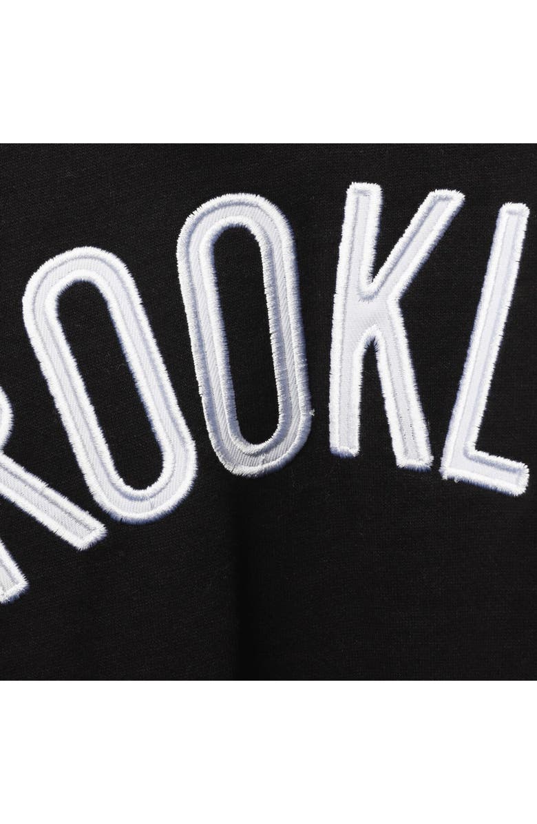 FANATICS Men's Fanatics Branded Black/White Brooklyn Nets Big & Tall Double Contrast Pullover Hoodie, Alternate, color, Black