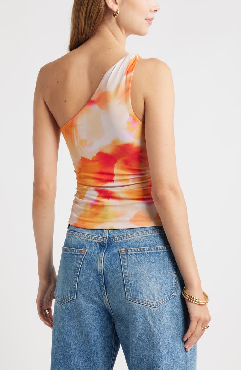Open Edit Twist One-Shoulder Top, Alternate, color, Flowing Iris